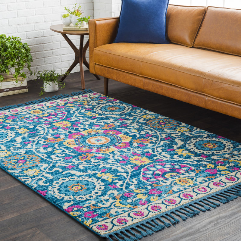 Bungalow Rose Denya Teal/Pink Area Rug & Reviews Wayfair